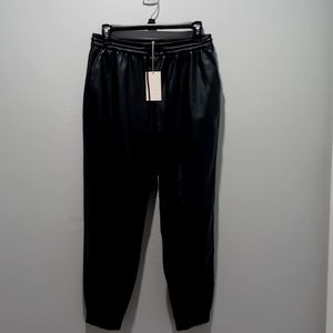 Vegan leather joggers
